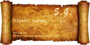 Sipeki Gyoma névjegykártya